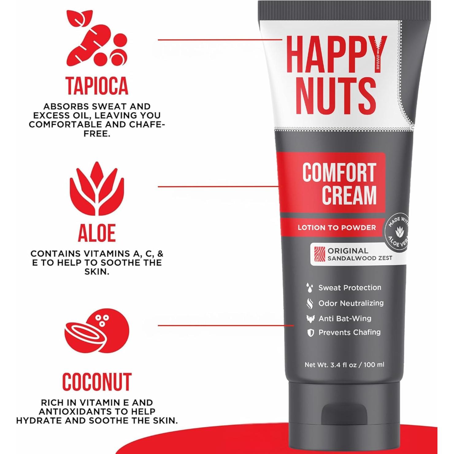 Crema Desodorante Happy Nuts 100ml - Protección contra Rozaduras
