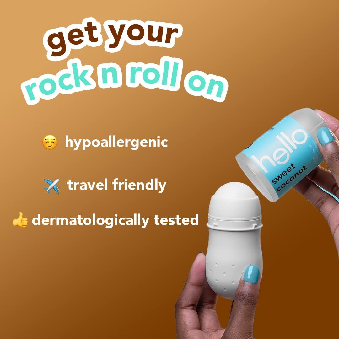 Desodorante Roll On Coco Dulce Hello 48g - Paquete de 2