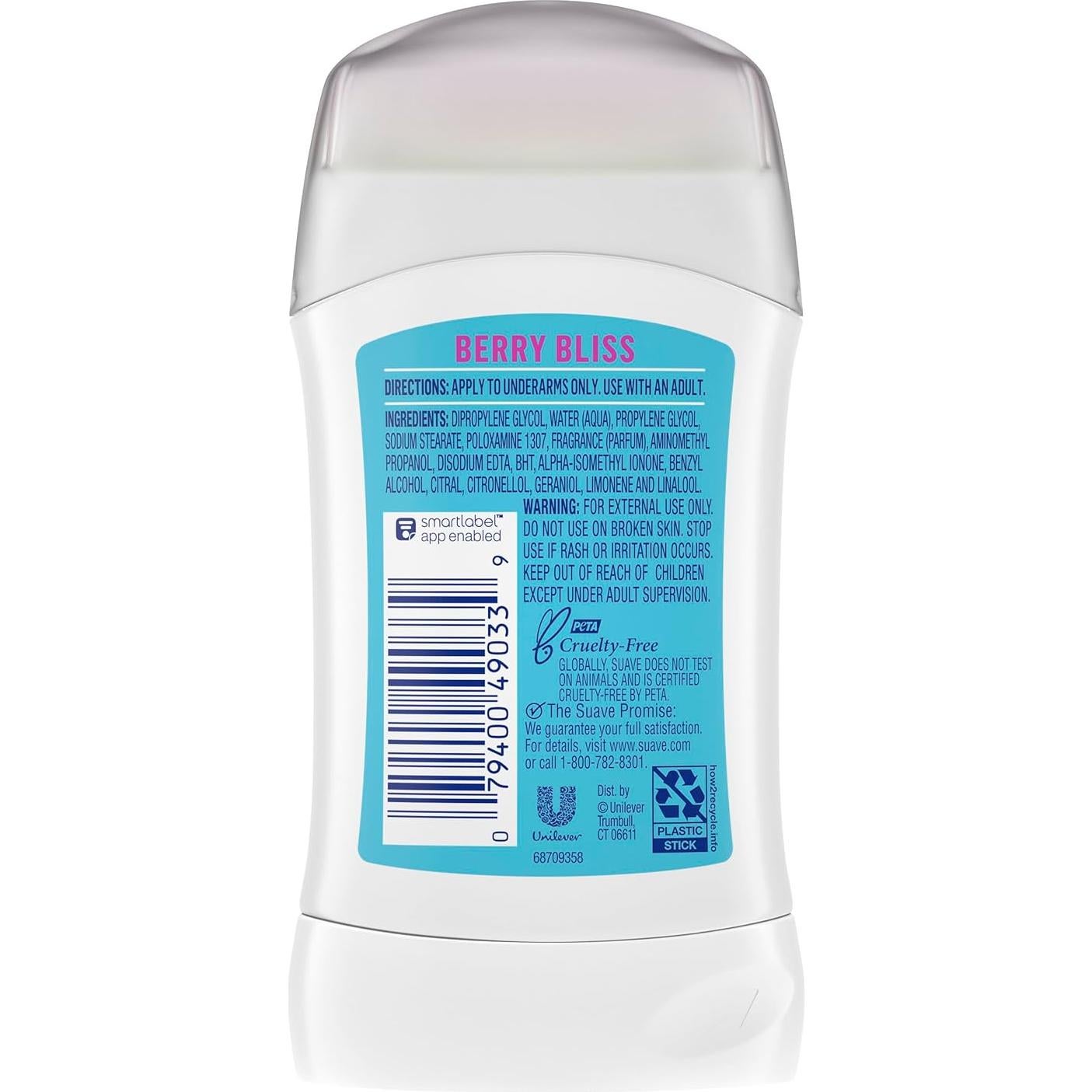 Desodorante en Barra Suave Fresh Vibes Berry Bliss 34g - 12 Unidades