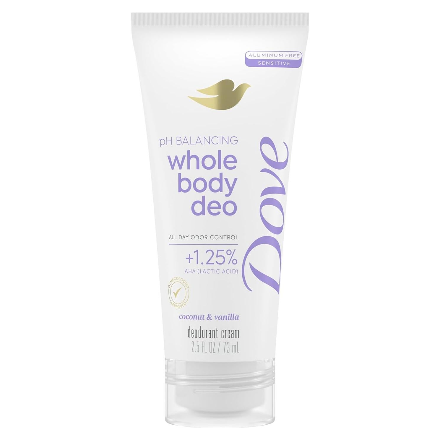 Desodorante Crema Dove Sin Aluminio 70.9 g Coco y Vainilla