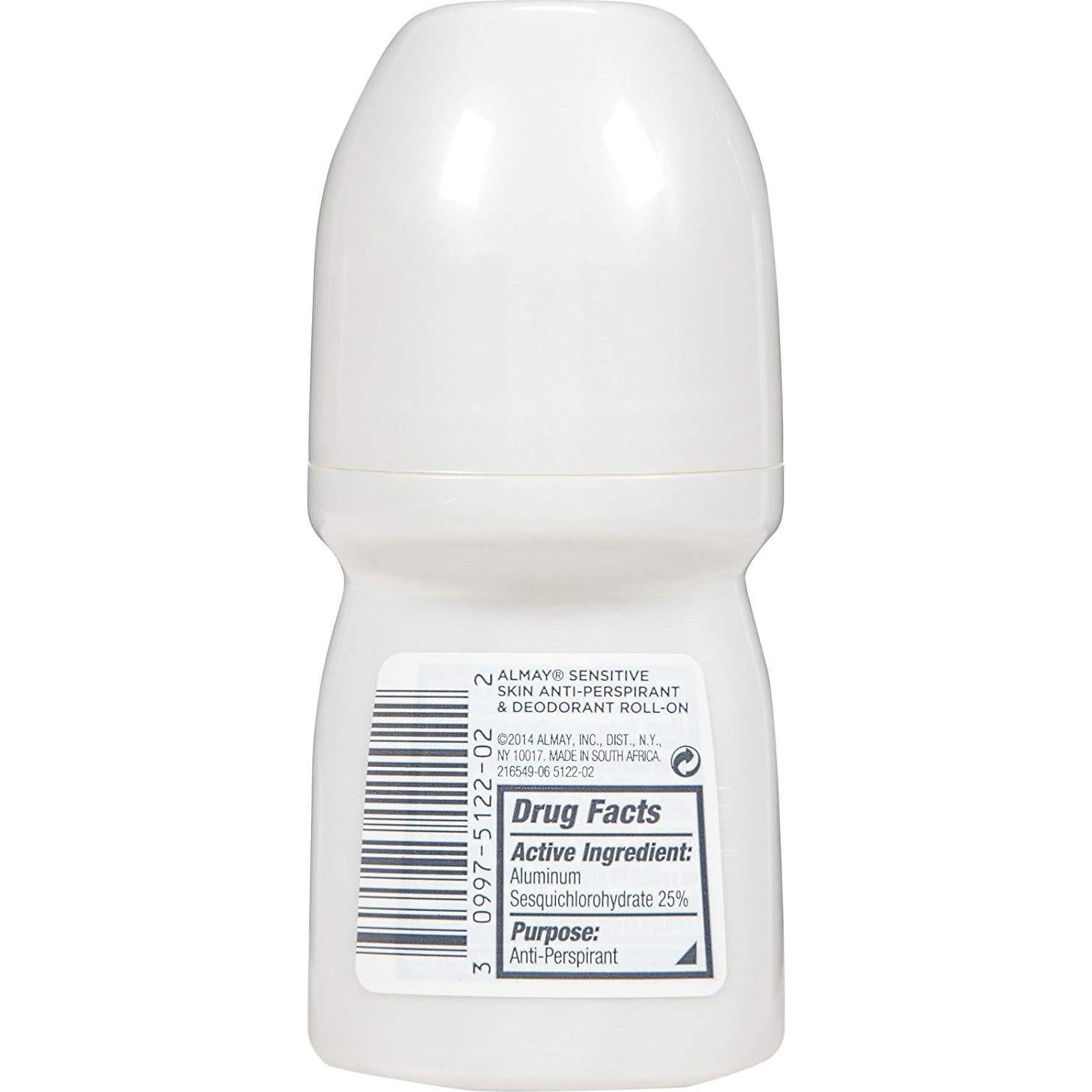 Antitranspirante Roll-On Almay Piel Sensible 100 ml (Paquete de 2)