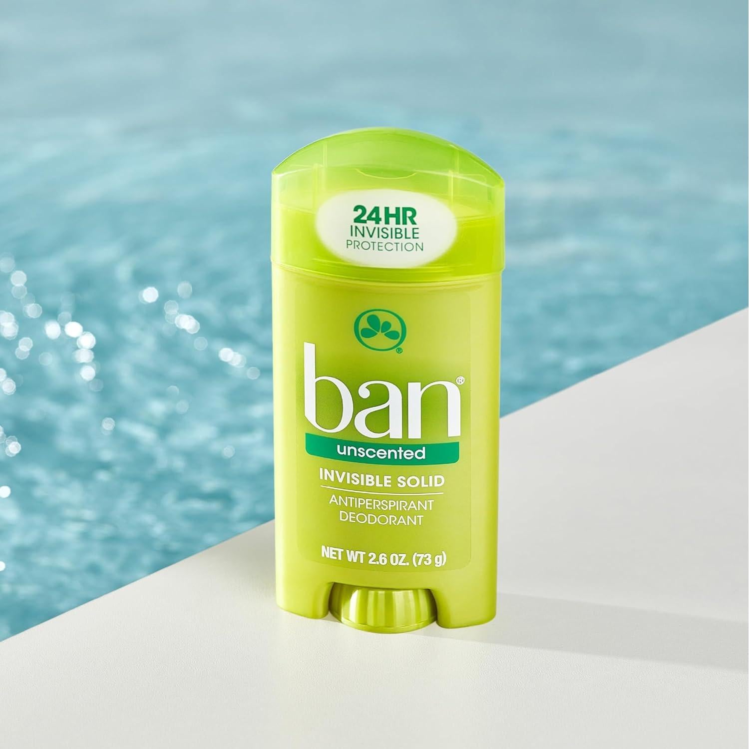 Desodorante Antitranspirante Ban Sólido Invisible Sin Fragancia 4x73.71g