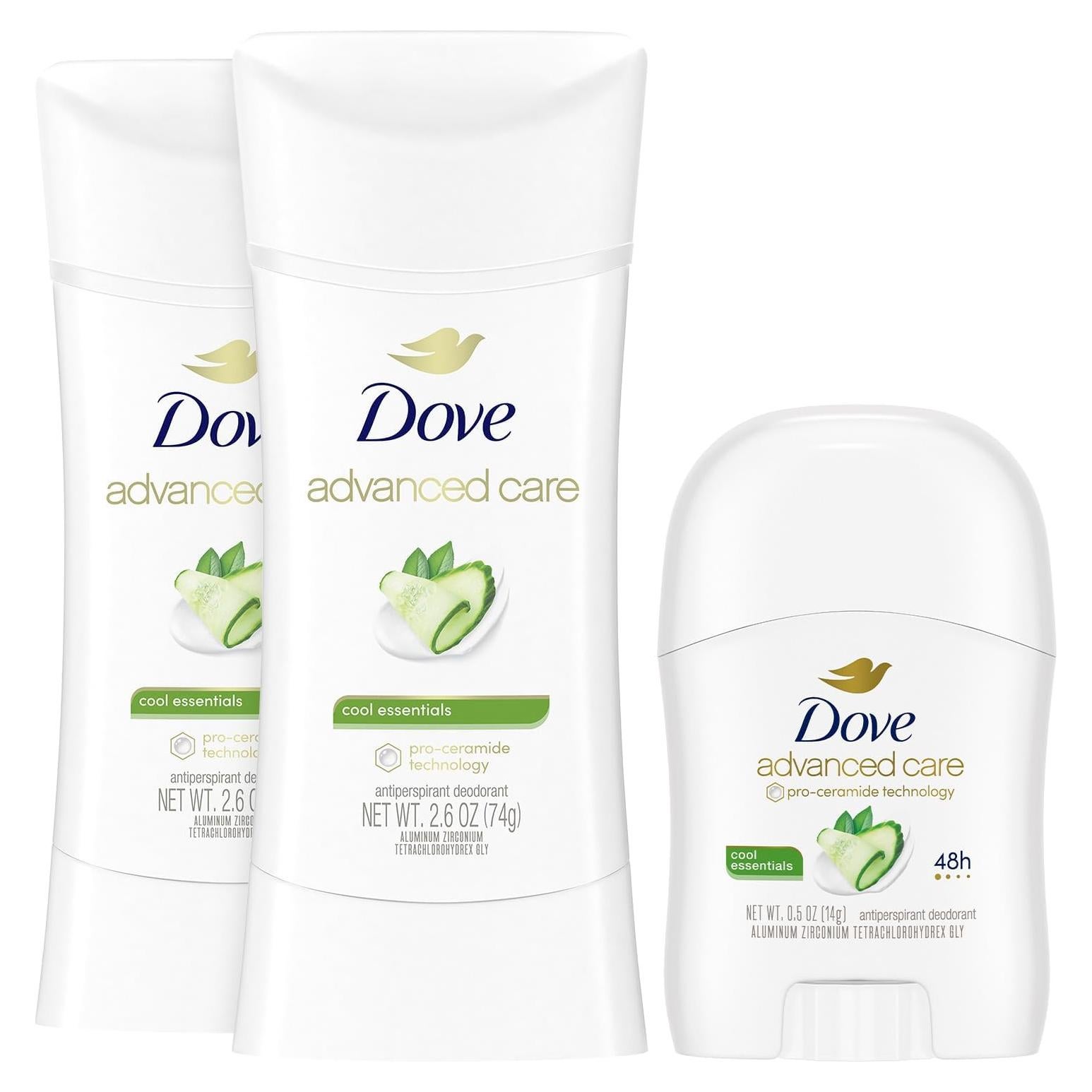 Desodorante Antitranspirante Dove 2-Pack + Mini 14g - Té Verde