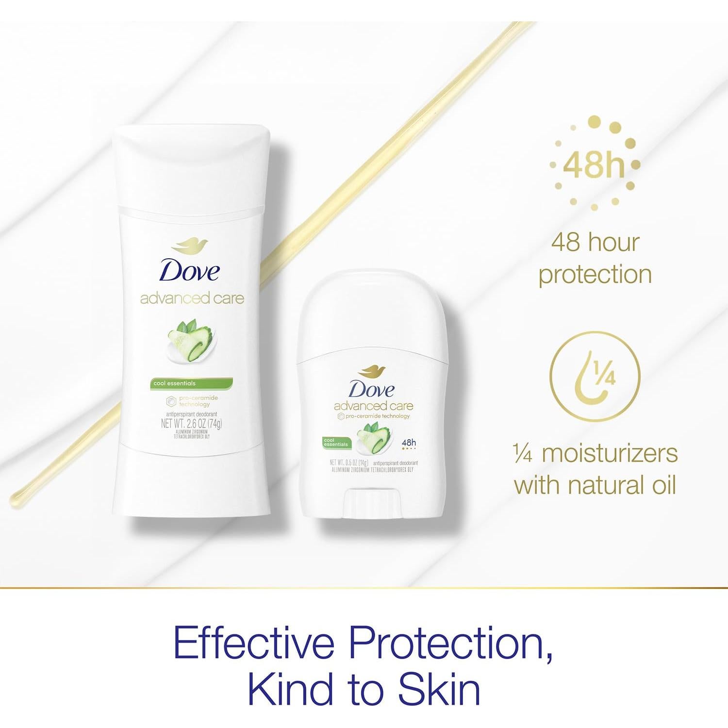 Desodorante Antitranspirante Dove 2-Pack + Mini 14g - Té Verde