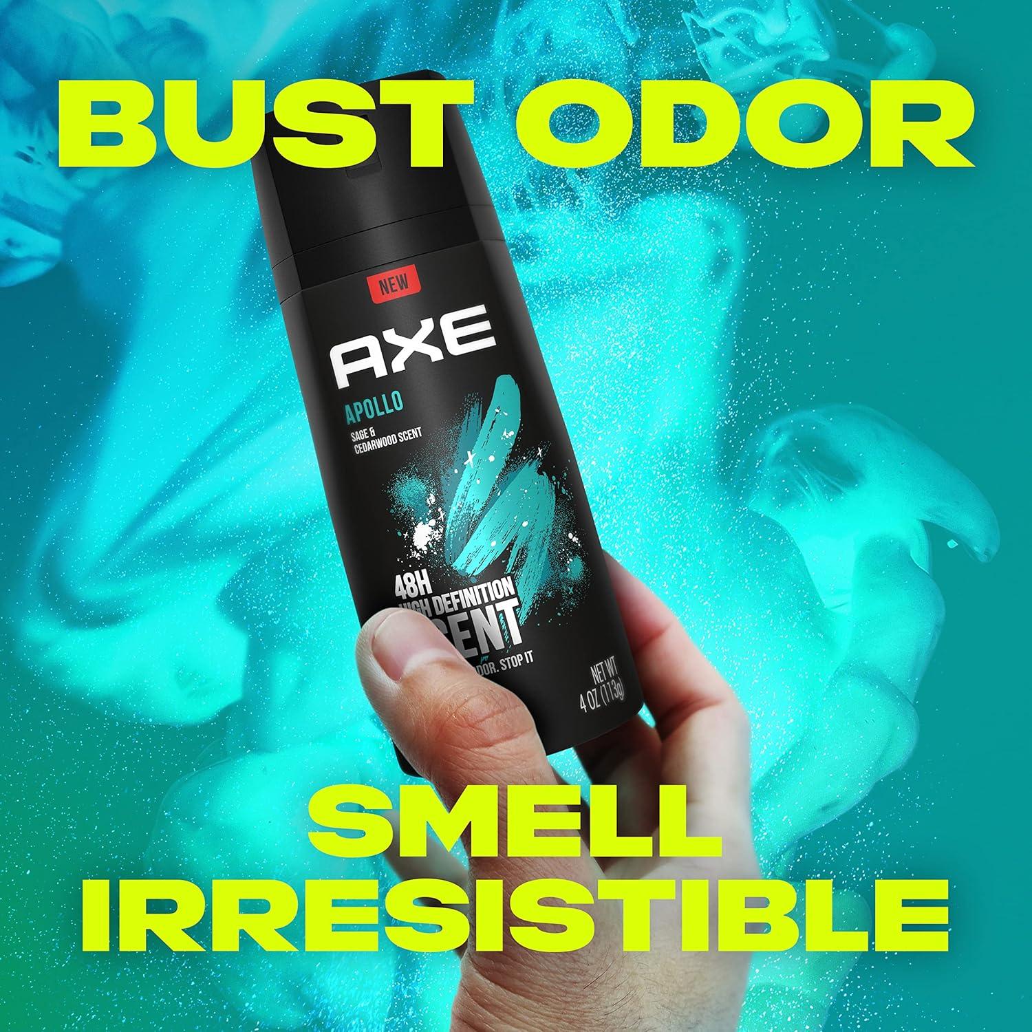 Desodorante en aerosol AXE Apollo 113.4g - Salvia y Cedro - 4 unidades