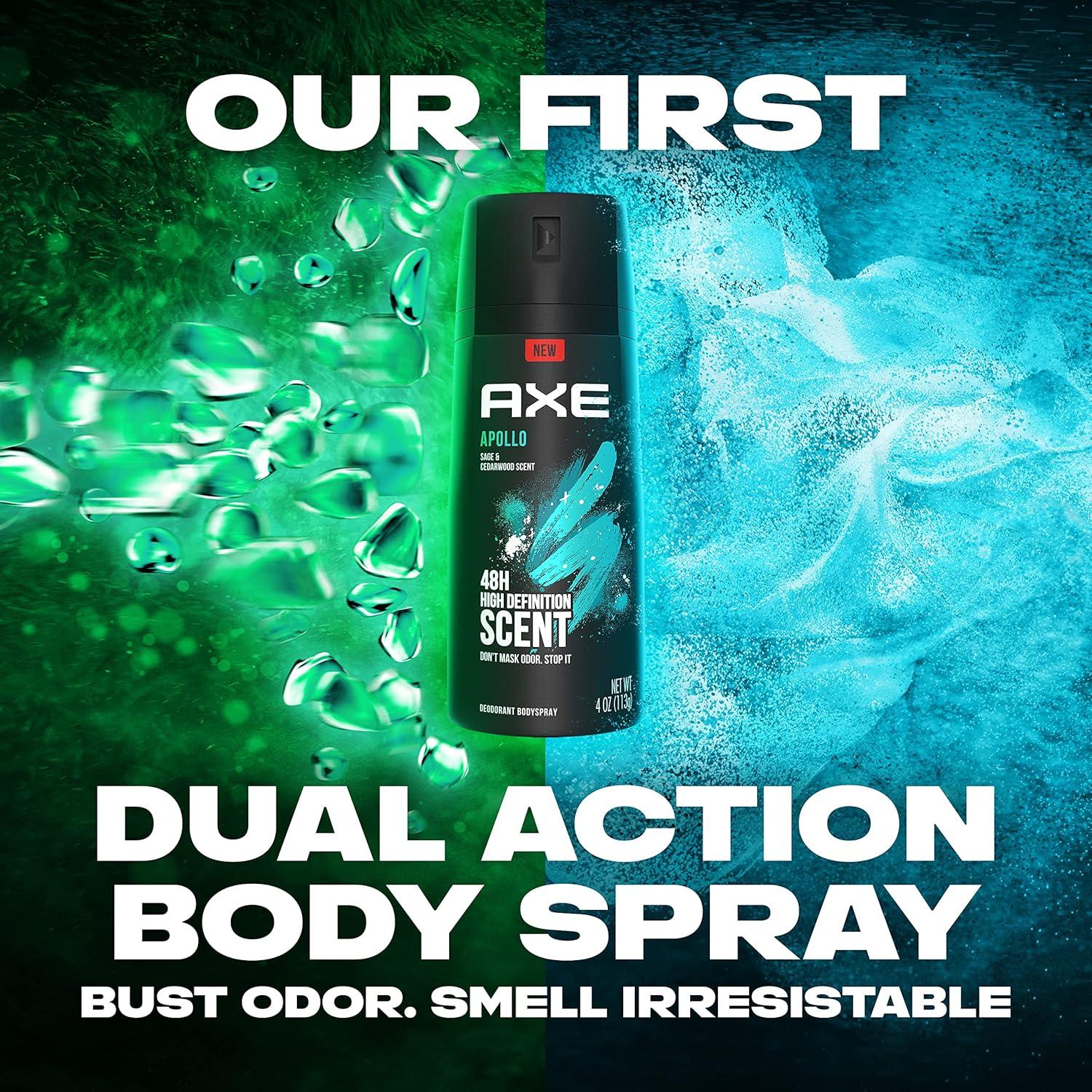 Desodorante en aerosol AXE Apollo 113.4g - Salvia y Cedro - 4 unidades
