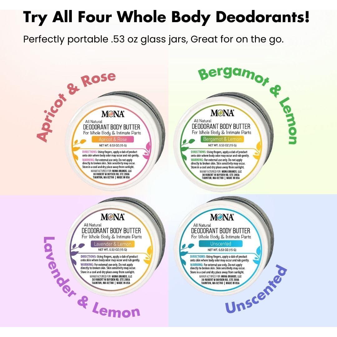 Crema Desodorante Corporal Natural MONA 4x15g Vegano