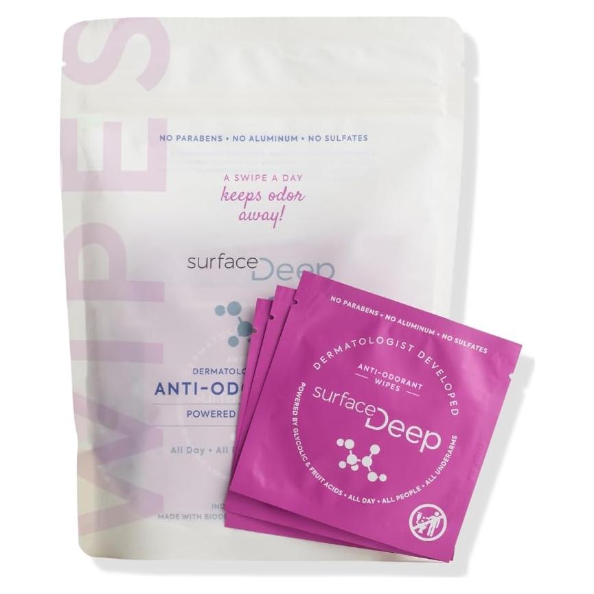 Toallitas Desodorantes Surface Deep 30PK - Natural y Biodegradable