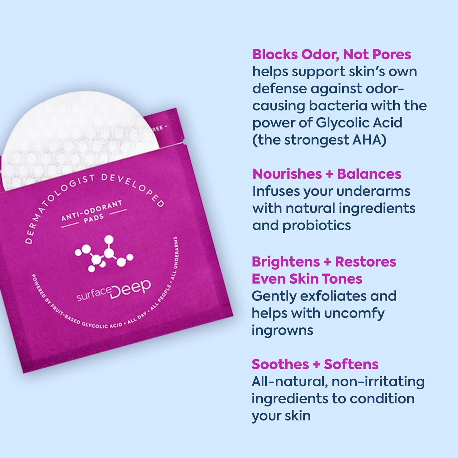 Toallitas Desodorantes Surface Deep 30PK - Natural y Biodegradable