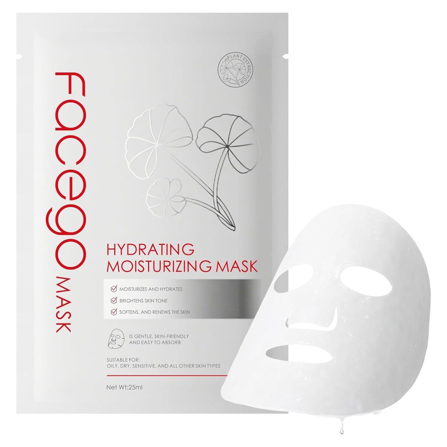 Mascarilla Facial de Colágeno Facego - Hidratante y Calmante 1 Unidad