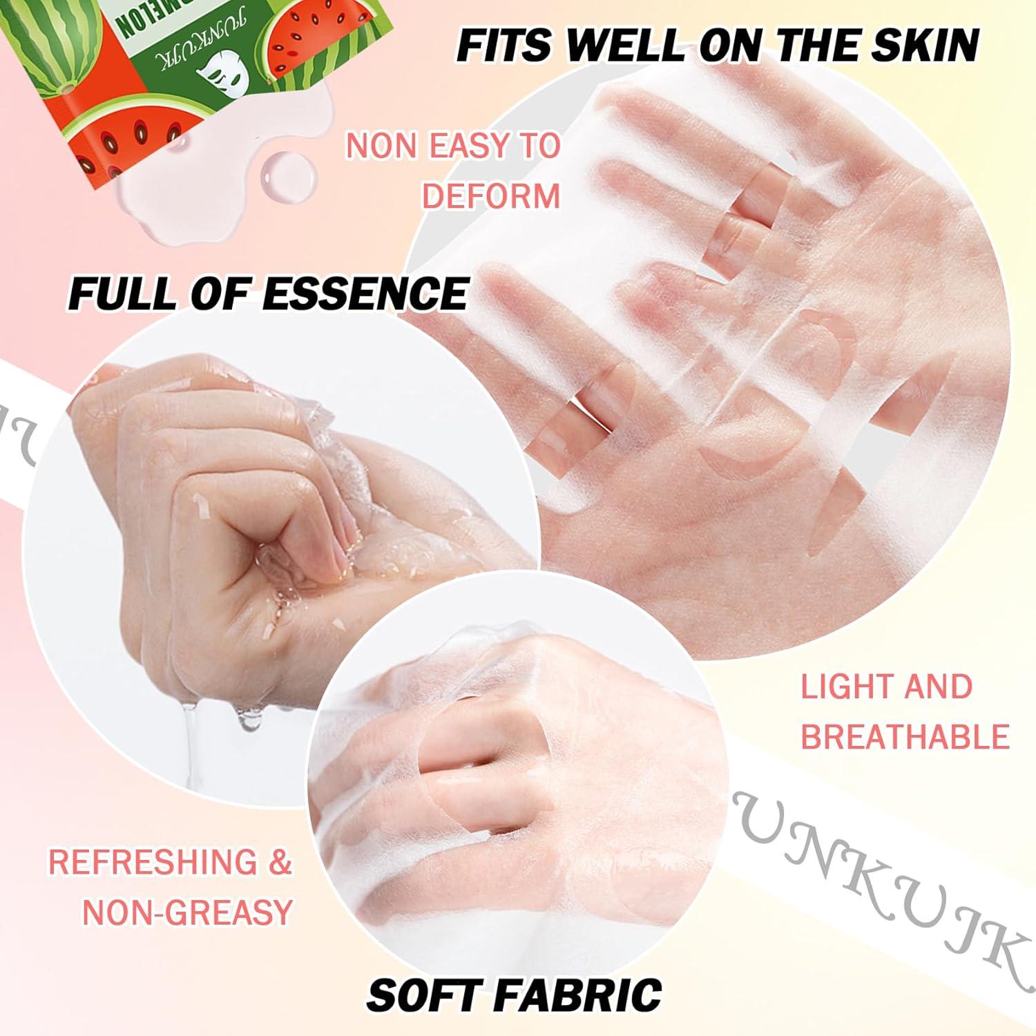 Set de 10 Mascarillas Faciales Hidratantes JunKuJK - Cuidado Piel