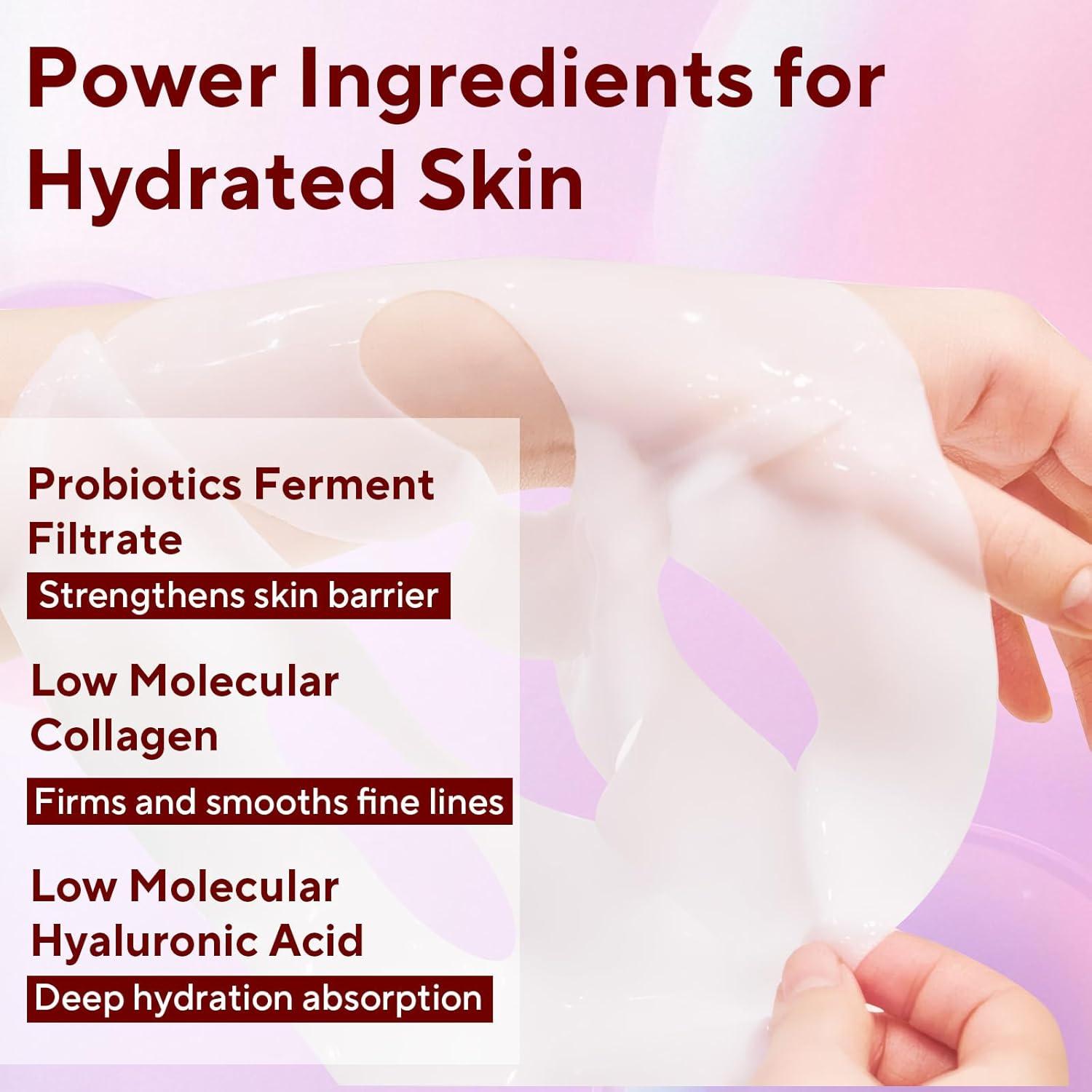 Máscara Hidratante de Colágeno Nityrliv - Paquete de 4 Unidades