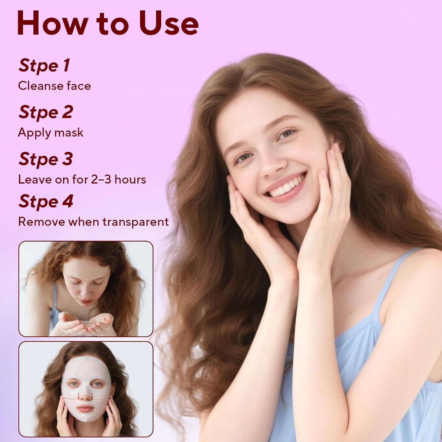 Máscara Hidratante de Colágeno Nityrliv - Paquete de 4 Unidades