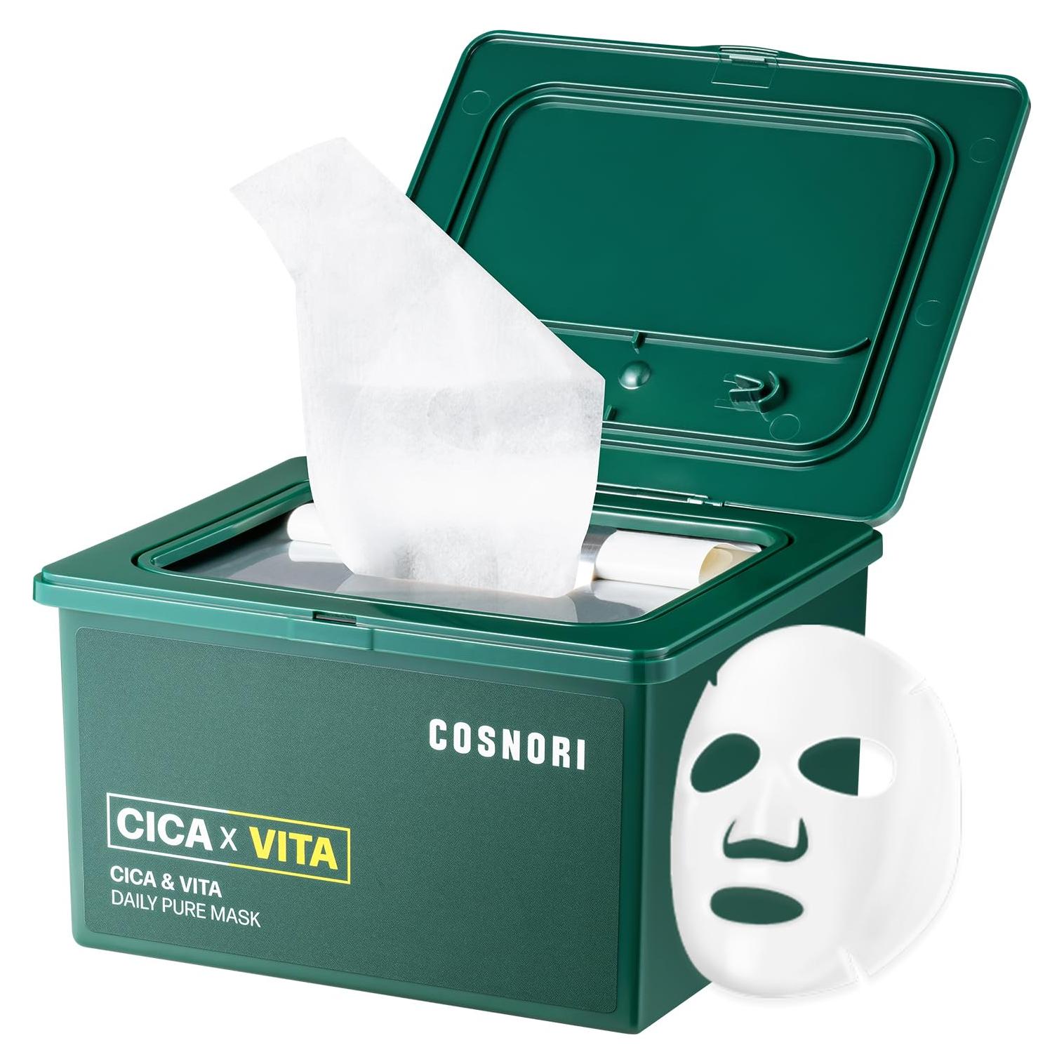 COSNORI Máscara Diaria Vegana Cica & Vita - 30 Hojas 348ml