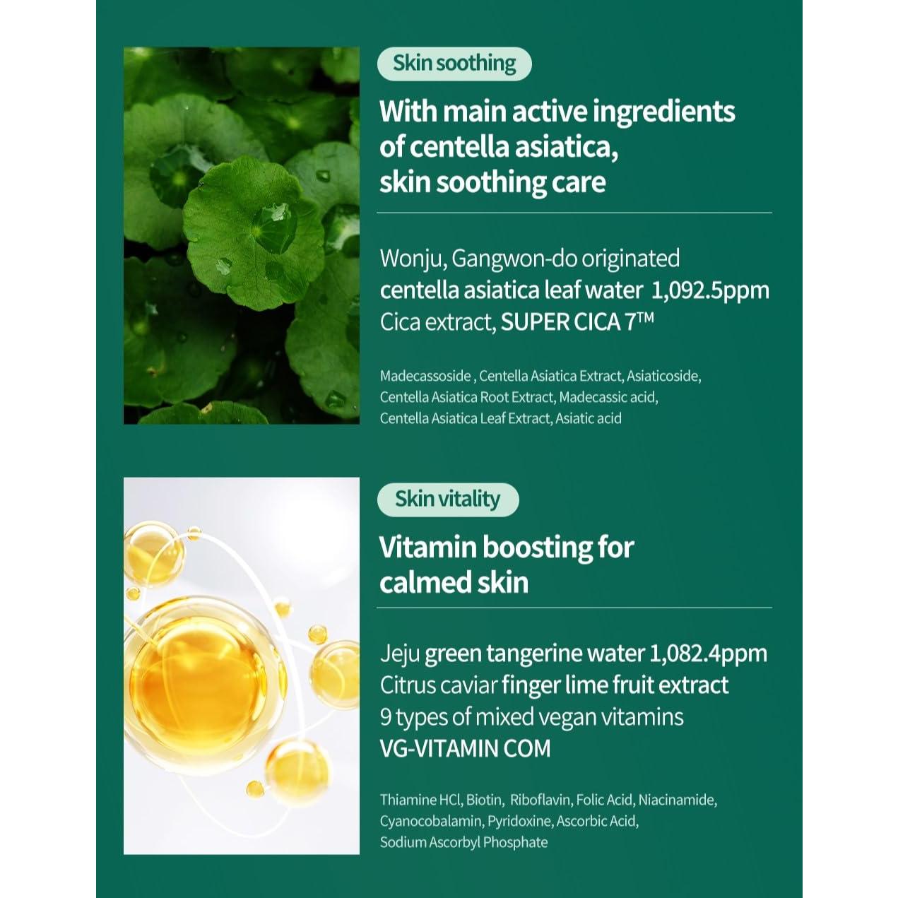 COSNORI Máscara Diaria Vegana Cica & Vita - 30 Hojas 348ml