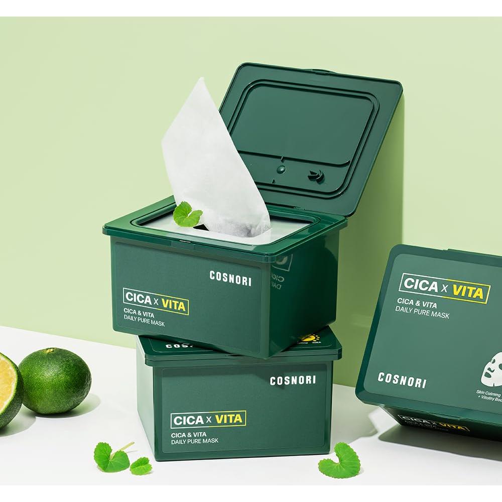 COSNORI Máscara Diaria Vegana Cica & Vita - 30 Hojas 348ml
