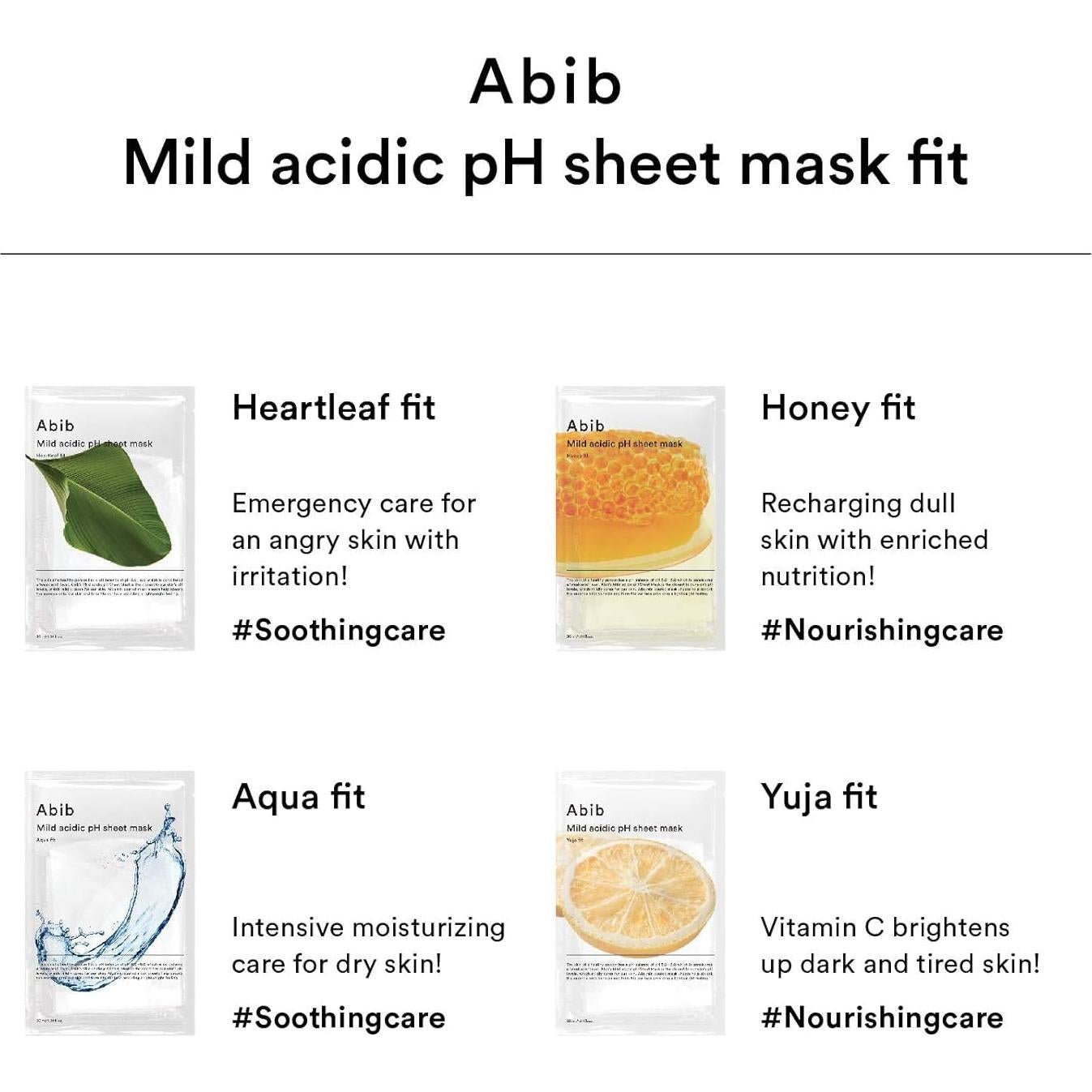 Mascarilla de hoja Abib Heartleaf Fit 30ml - 10 piezas