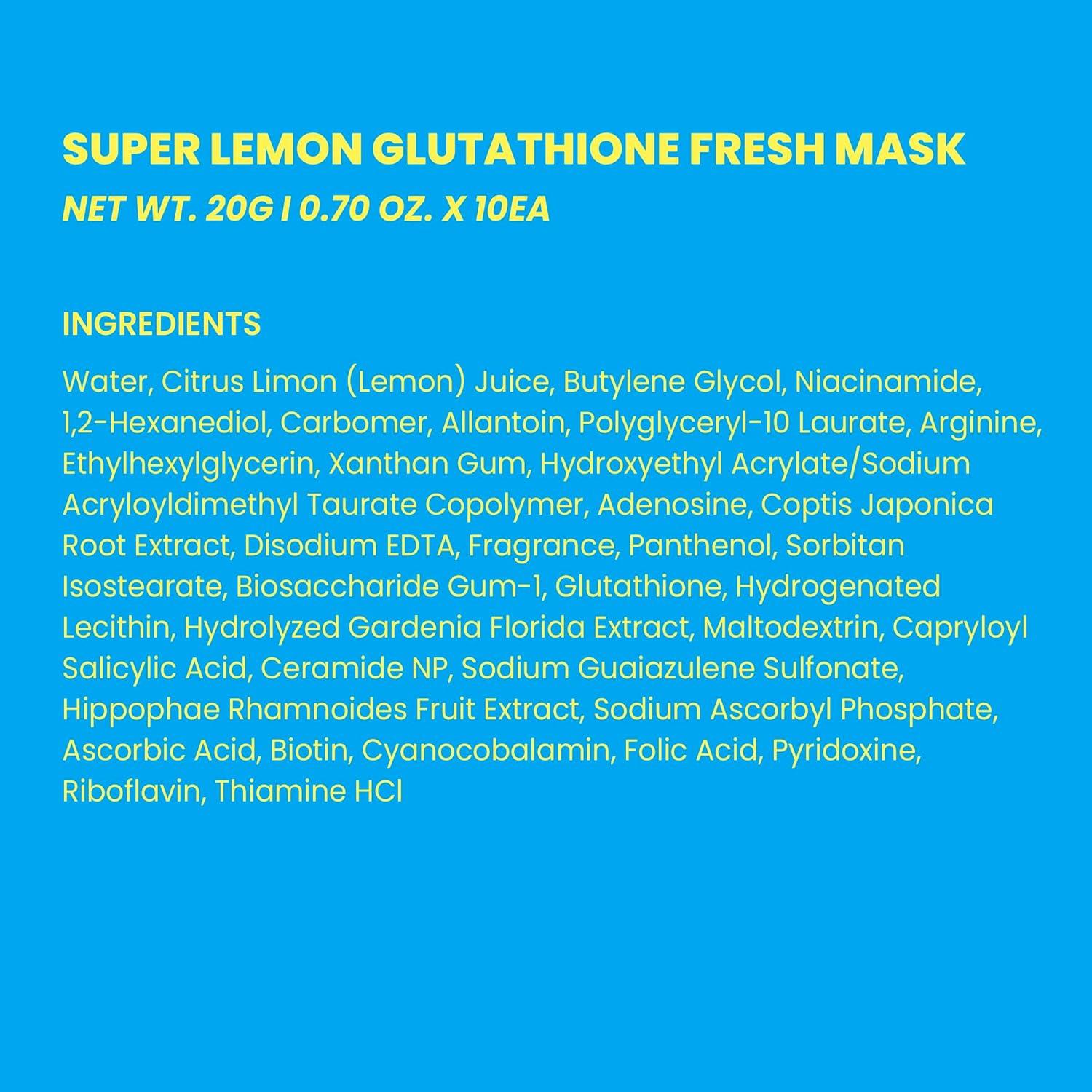 Mascarilla Facial Hidratante BRINGGREEN Limón 10ea 295g