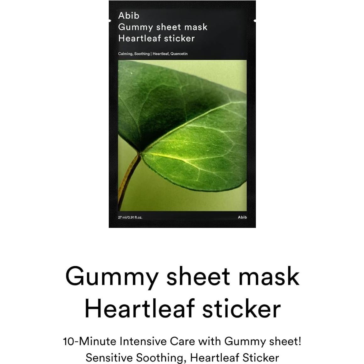 Mascarilla de Hoja Gummy Abib 10 Hojas Calmante Hialurón