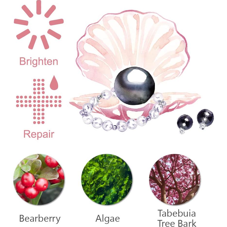 Mascarilla Facial Iluminadora Perla Negra UNI PRESIDENT 8 Unidades