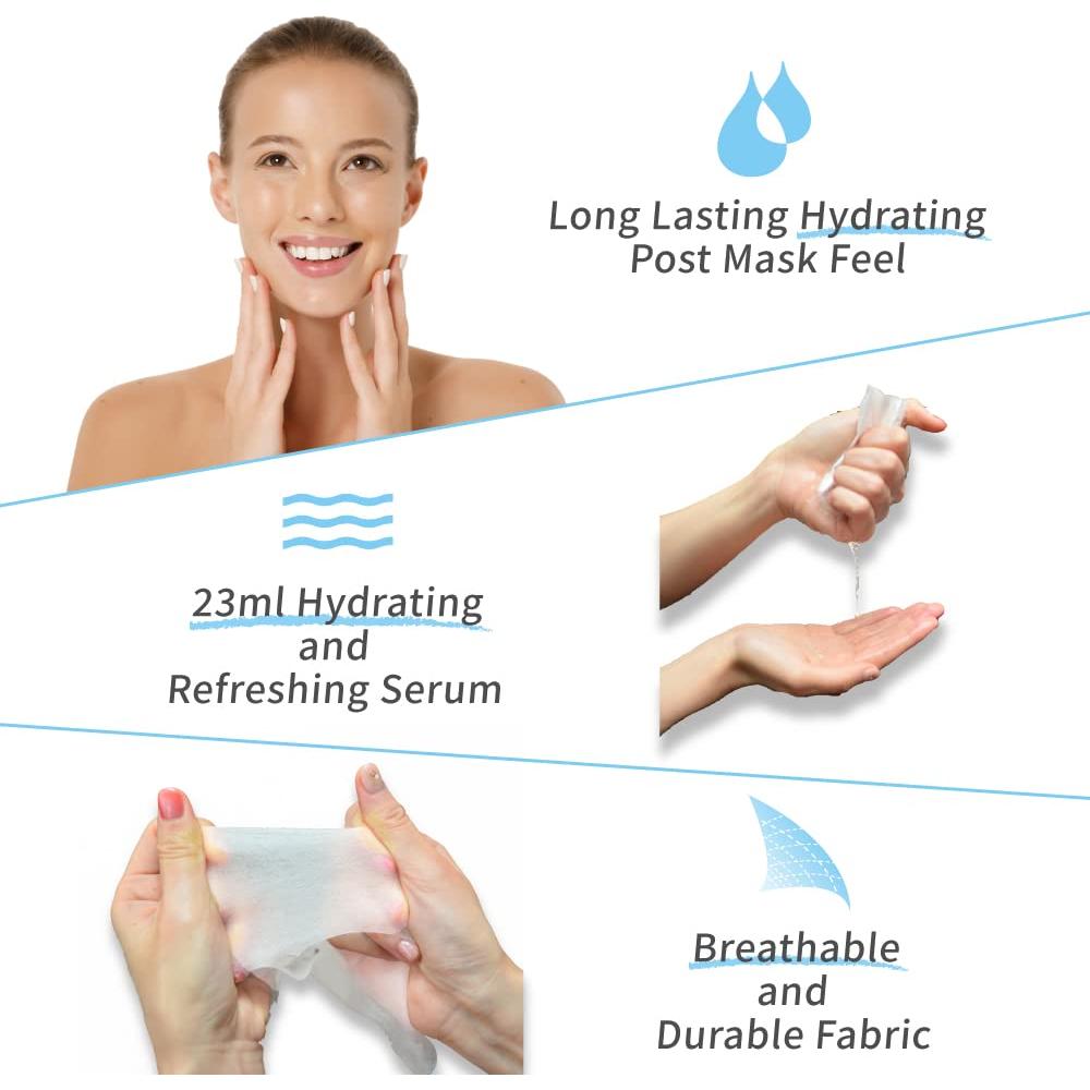 Mascarilla Facial Iluminadora Perla Negra UNI PRESIDENT 8 Unidades