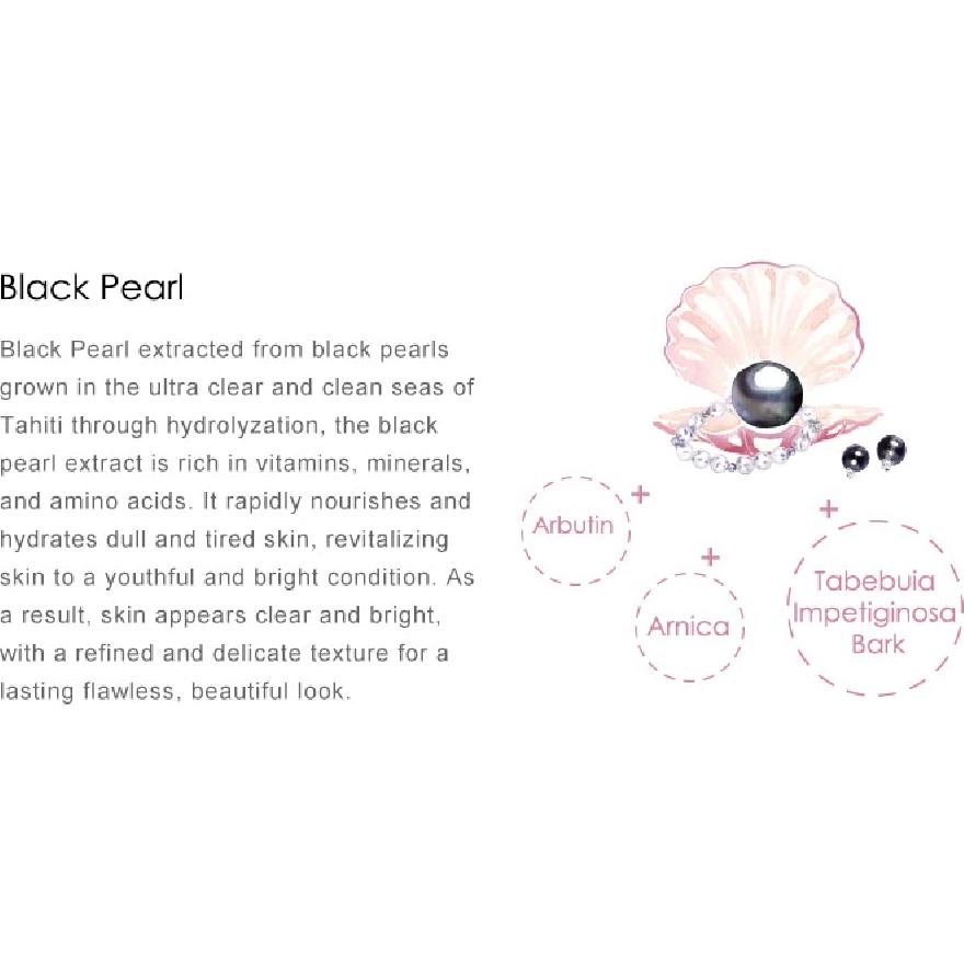 Mascarilla Facial Iluminadora Perla Negra UNI PRESIDENT 8 Unidades