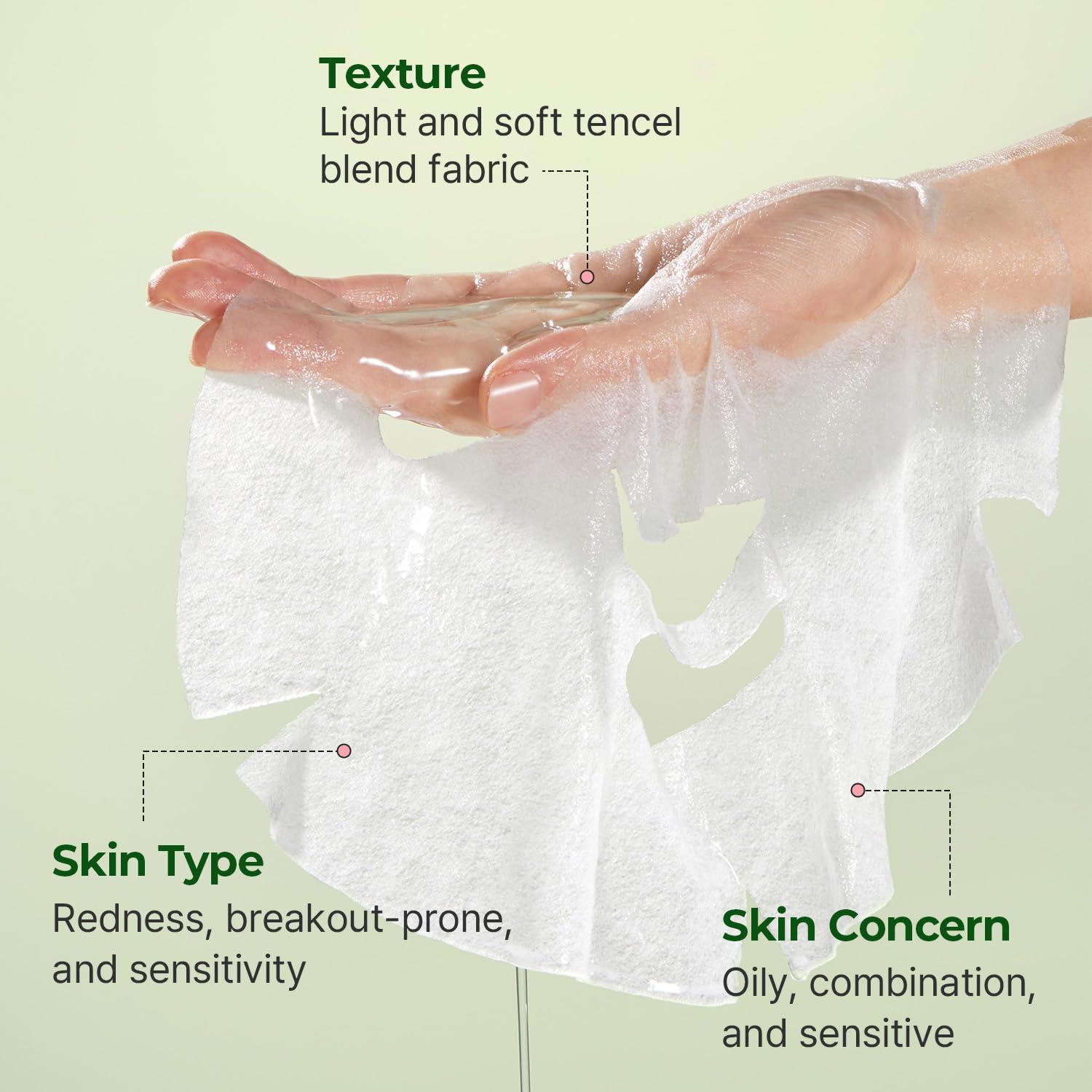 Máscara Facial Torriden Balanceful Cica 10 Hojas 5D Ácido Hialurónico