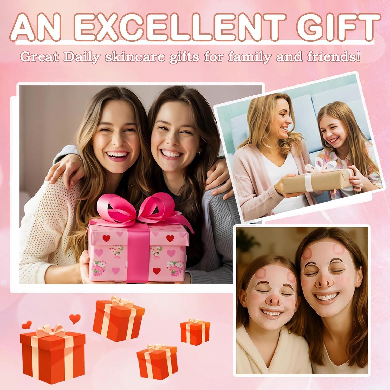 Paquete de 7 Máscaras Faciales Animales Yishifa - Hidratantes