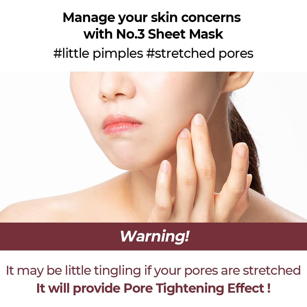 Mascarilla de Hoja Numbuzin No.3 Suavizante de Poros - 4 Hojas