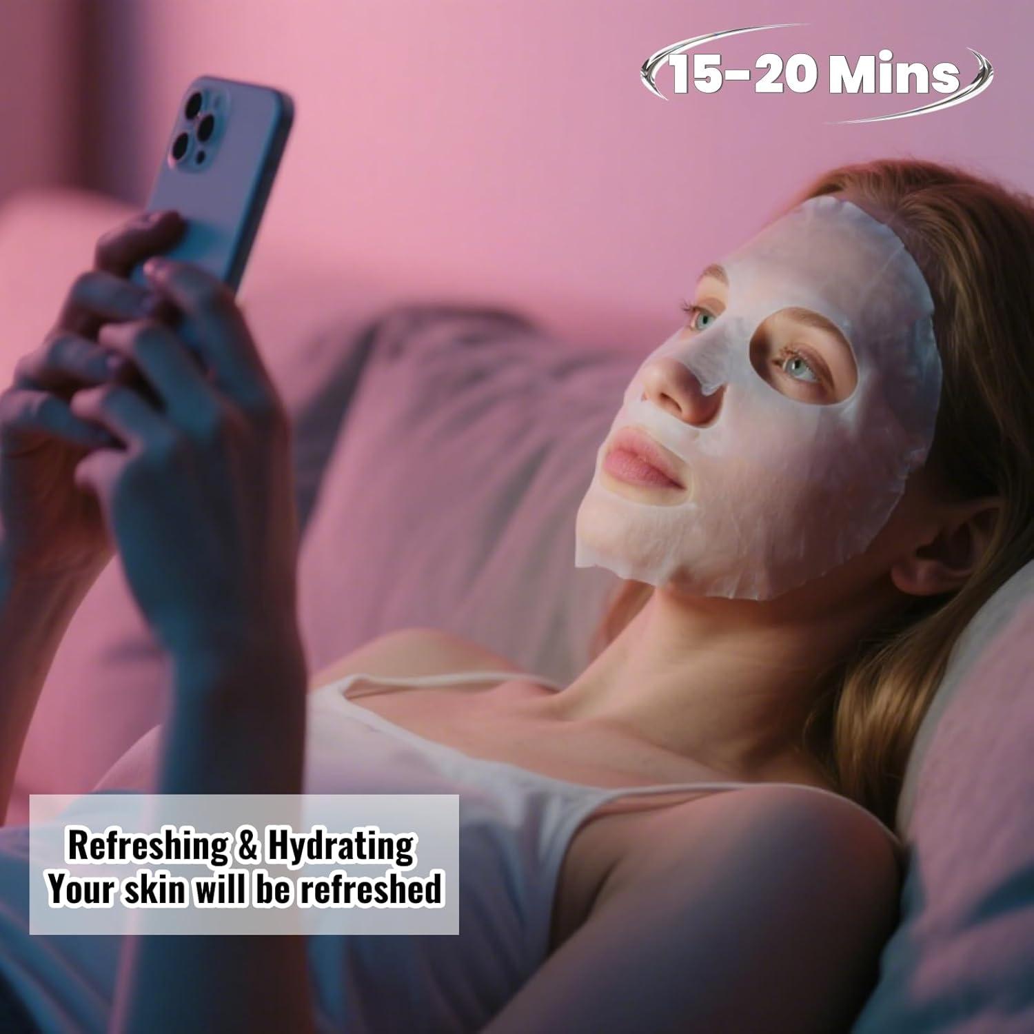 Mascarilla Facial Hidratante Edelweiss 4 Unidades con Colágeno