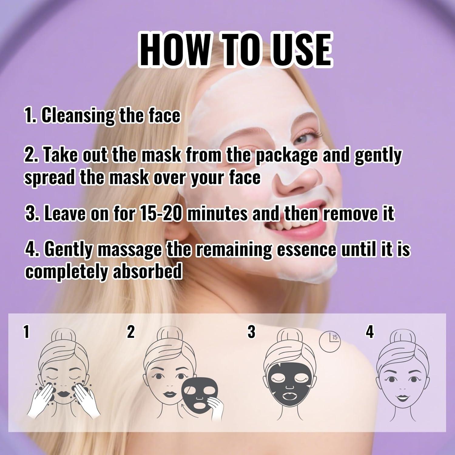 Mascarilla Facial Hidratante Edelweiss 4 Unidades con Colágeno