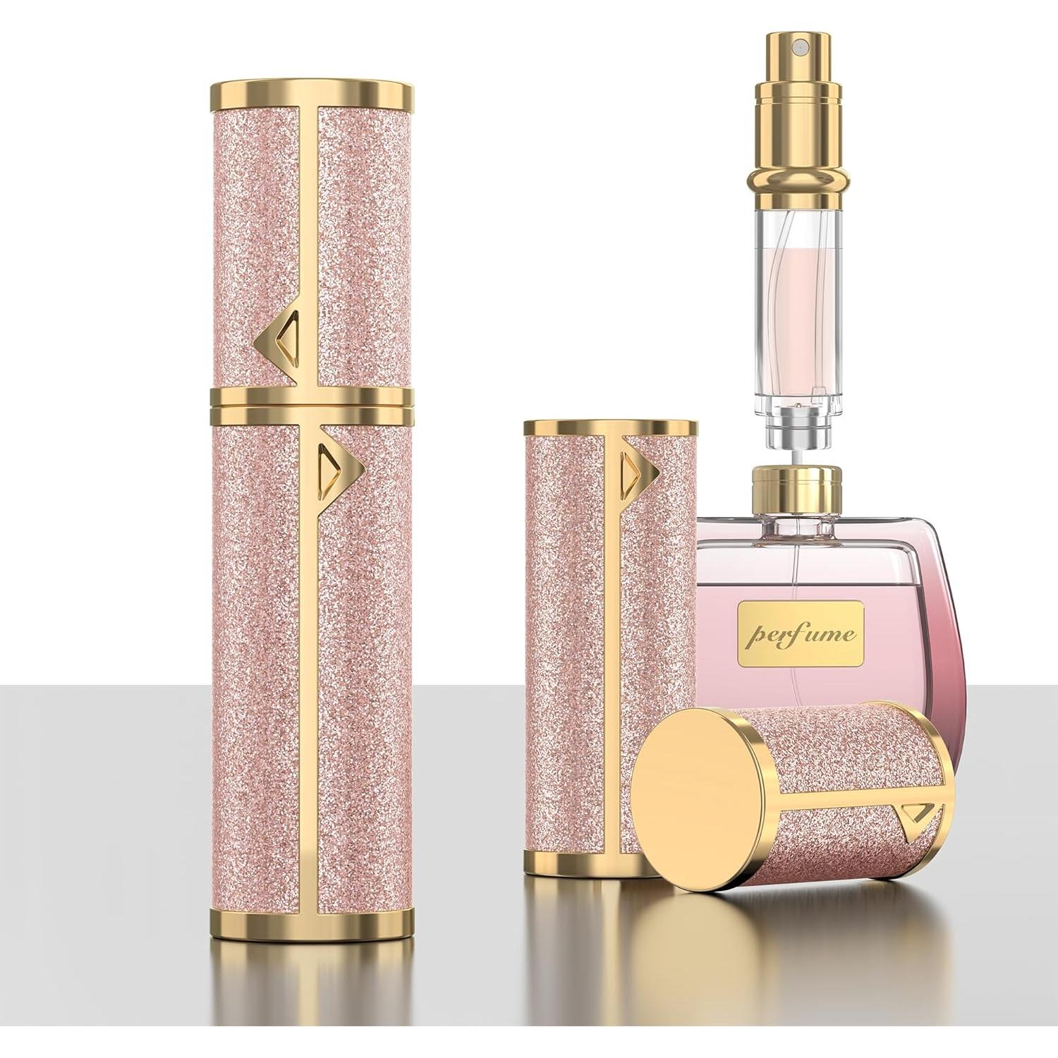 Botella de Perfume Recargable FENHON 5ml Rosa Portátil