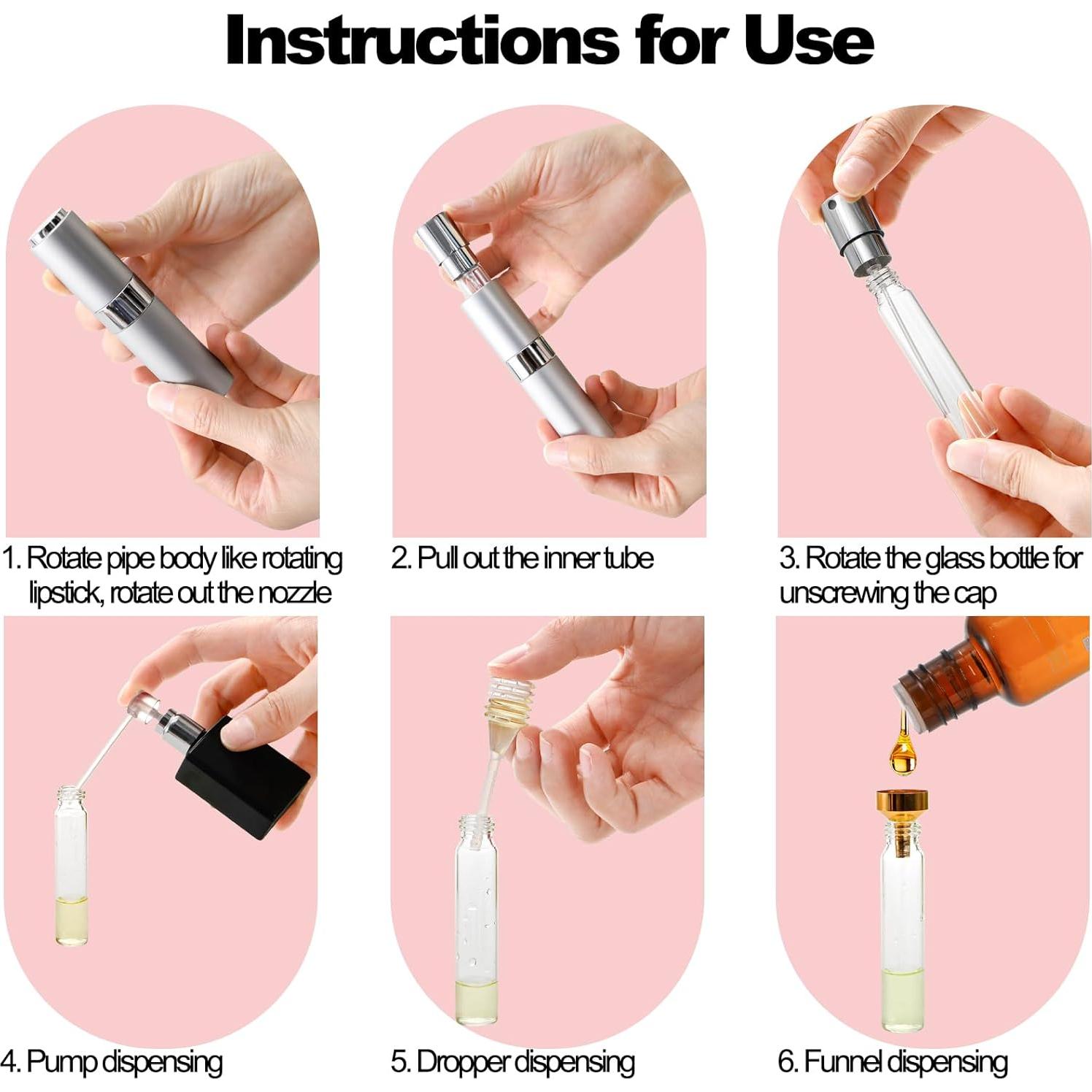 Foraineam 8 Pack Mini Atomizador de Perfume 8ml Viaje