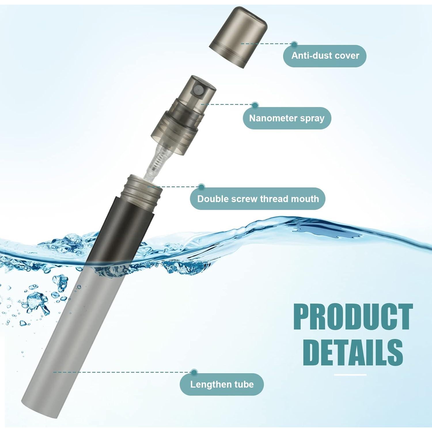 Botellas de Spray Mini Remerry 10 ml Reutilizables 100 Pcs