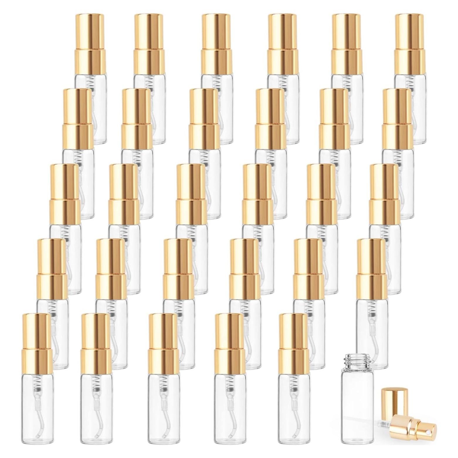 Cositina 30 Pack Mini Botellas Spray 3ml Vidrio A Prueba de Fugas