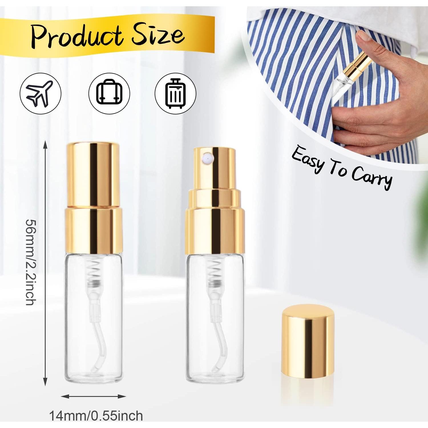 Cositina 30 Pack Mini Botellas Spray 3ml Vidrio A Prueba de Fugas