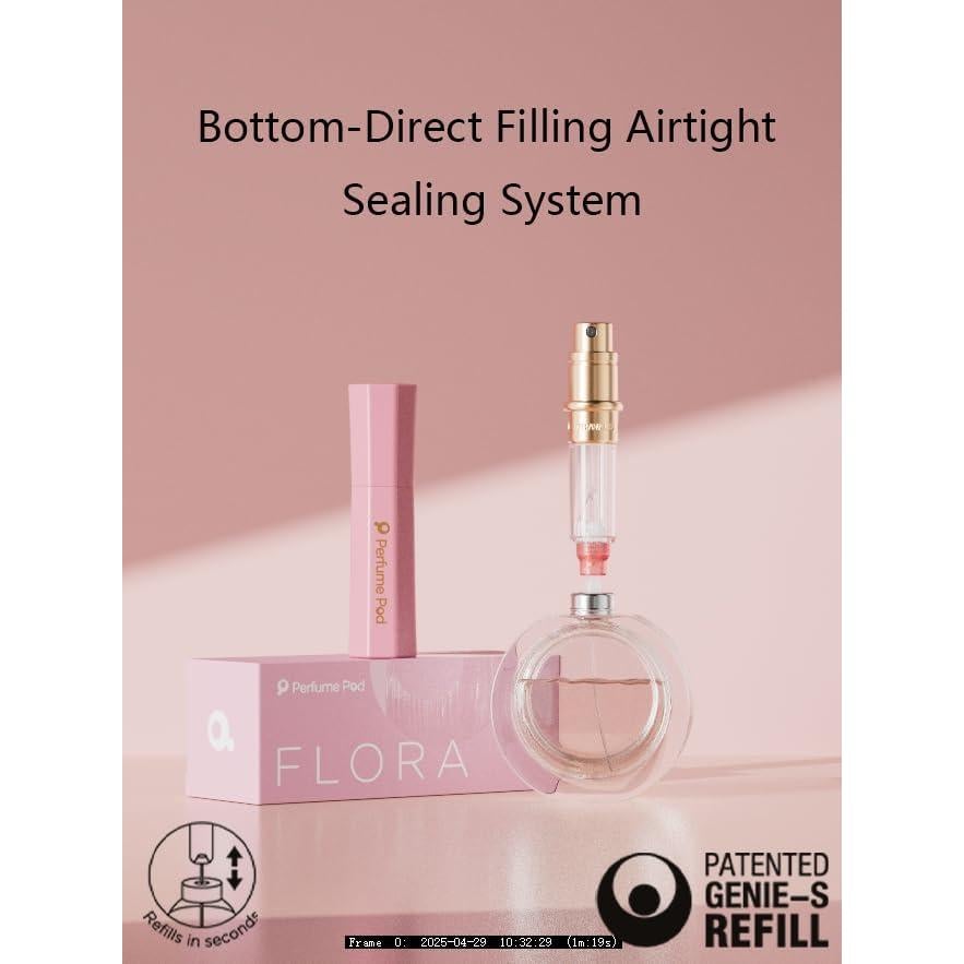 Atomizador de Perfume Recargable Perfume Pod FLORA01 Rosa 5ml