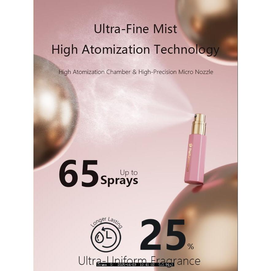 Atomizador de Perfume Recargable Perfume Pod FLORA01 Rosa 5ml