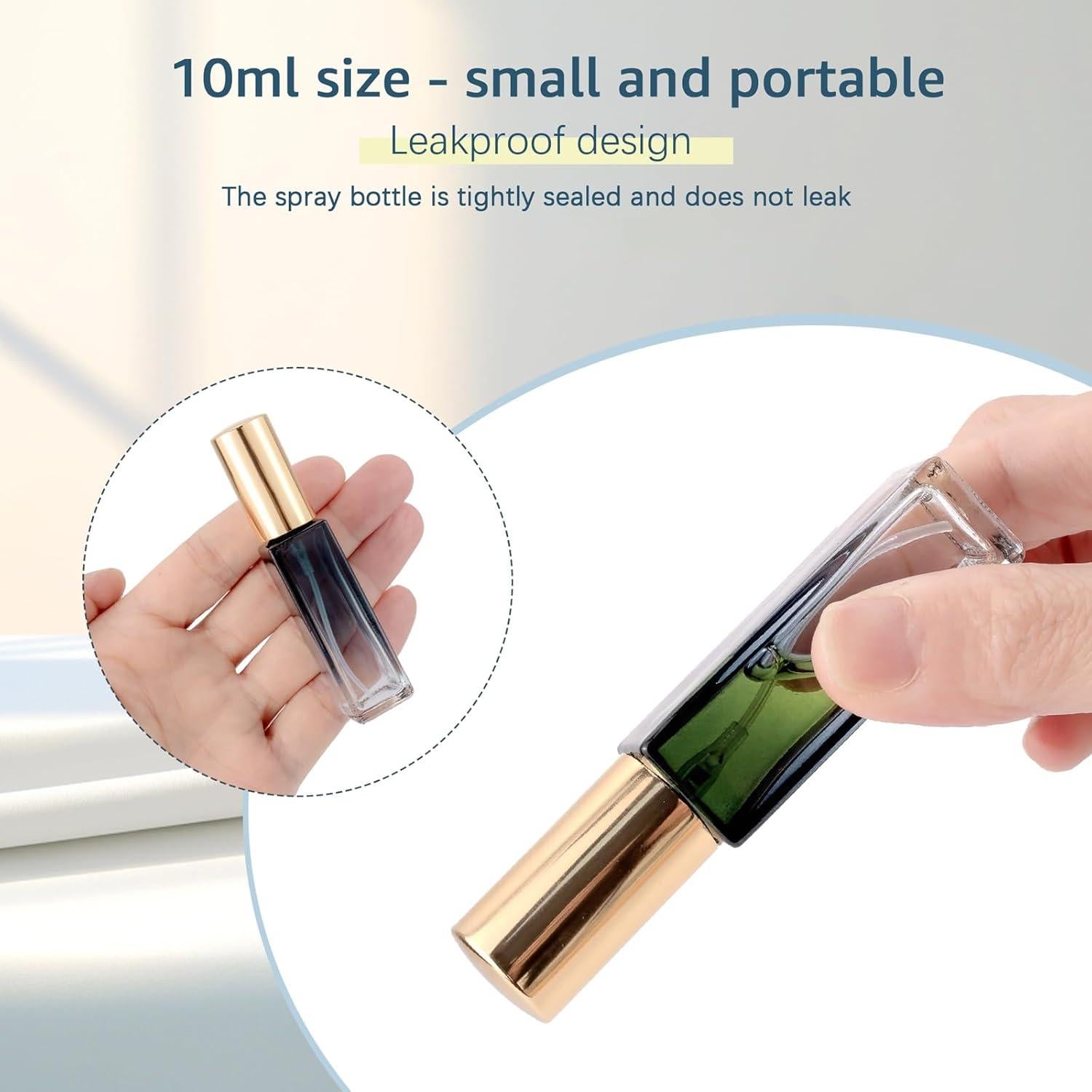 Kesell 10ml Botellas de Spray Rellenables 11 Pcs Vidrio