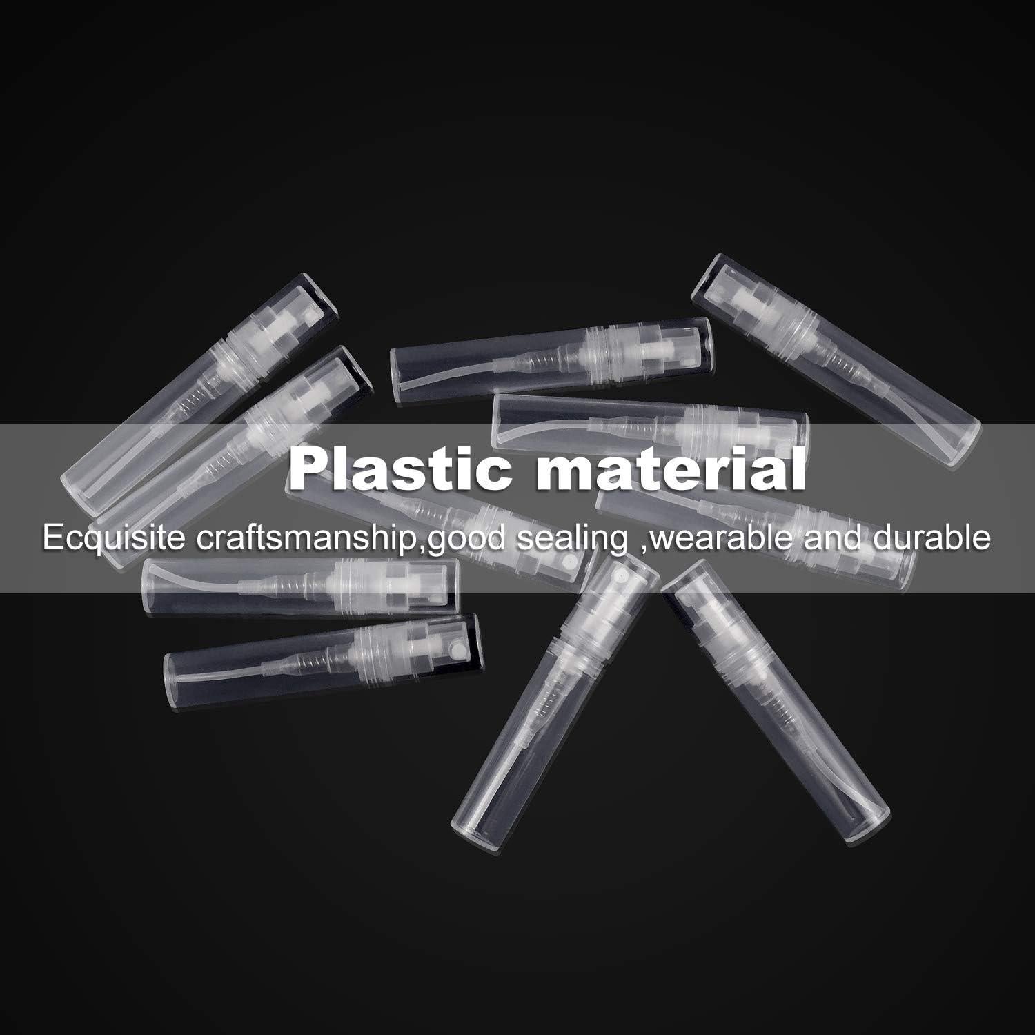 50 Mini Atomizadores de Perfume Thyores 3ml Plástico Transparente