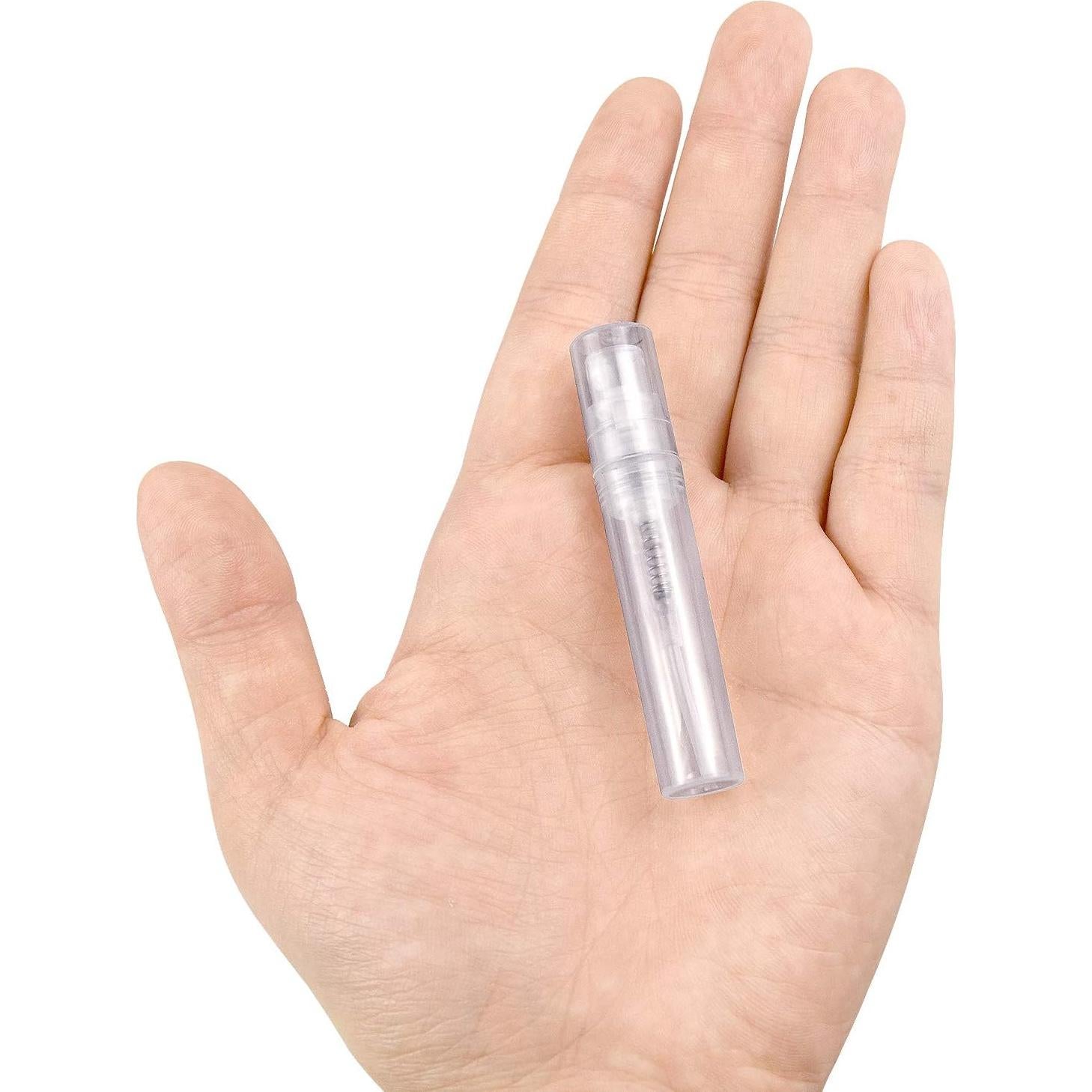 50 Mini Atomizadores de Perfume Thyores 3ml Plástico Transparente