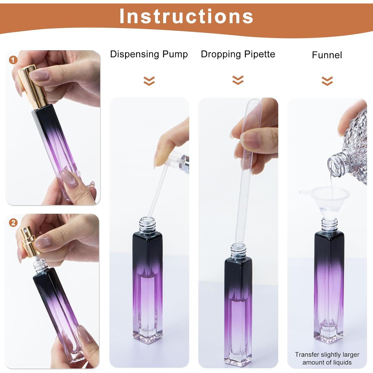 Set de 5 Botellas de Perfume Rellenables Beomeen 10ML Vidrio