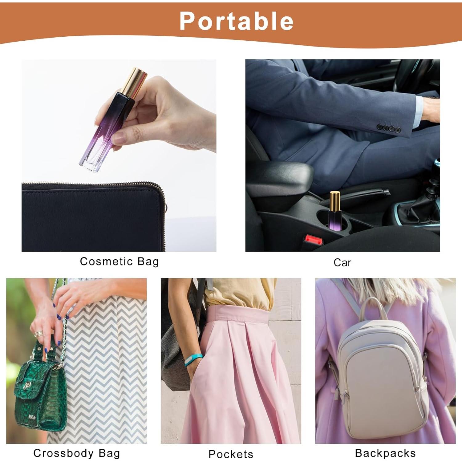 Set de 5 Botellas de Perfume Rellenables Beomeen 10ML Vidrio