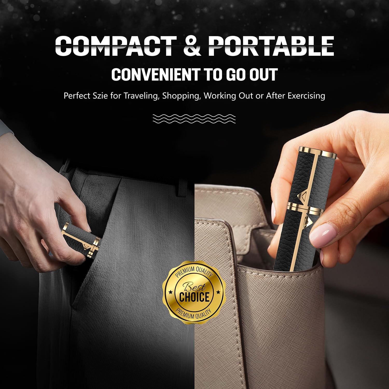 Atomizador Mini Refillable 5ml 3zorqinron Negro Cuero