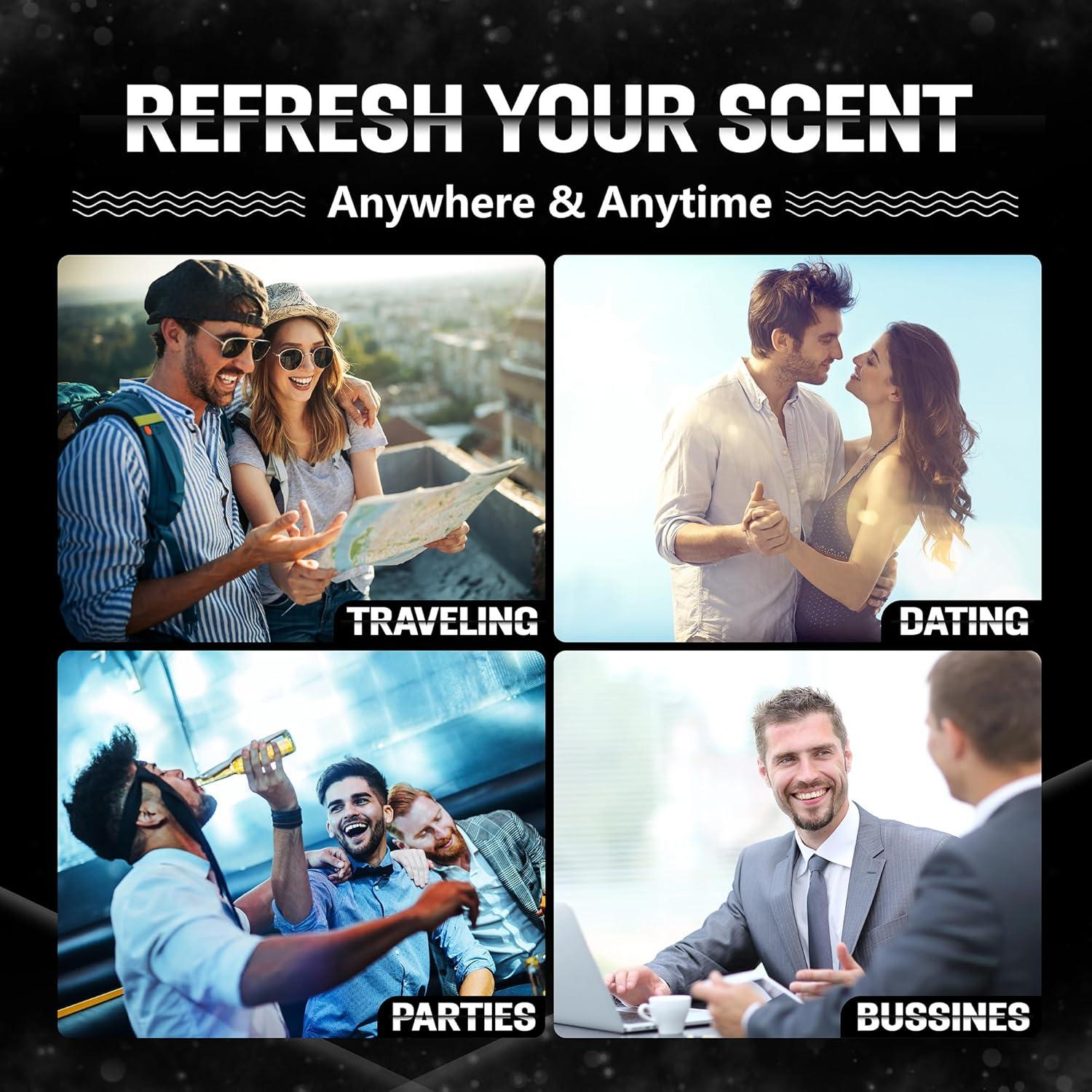 Atomizador Mini Refillable 5ml 3zorqinron Negro Cuero