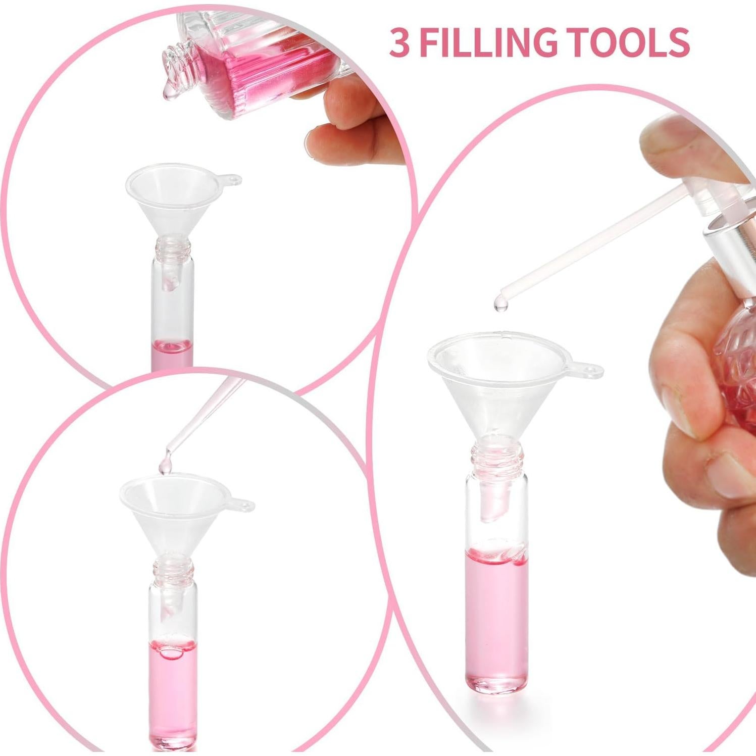 20 Botellas de Spray de Vidrio 10ml Jxcmeng con Tapas Doradas