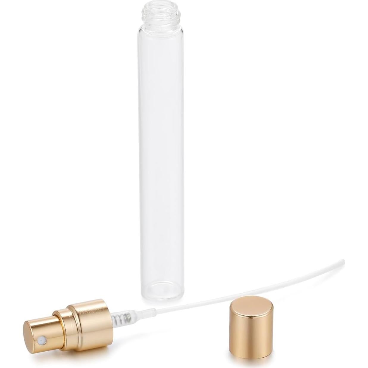 20 Botellas de Spray de Vidrio 10ml Jxcmeng con Tapas Doradas