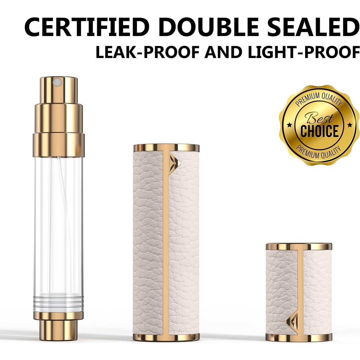 Atomizador de Perfume Rellenable 3zorqinron 8ml Cuero Blanco