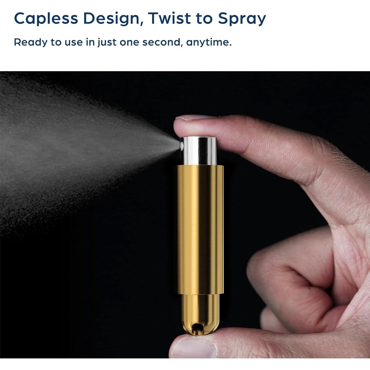 Atomizador de Perfume Rellenable mordeco 5ml Metal Negro Mate