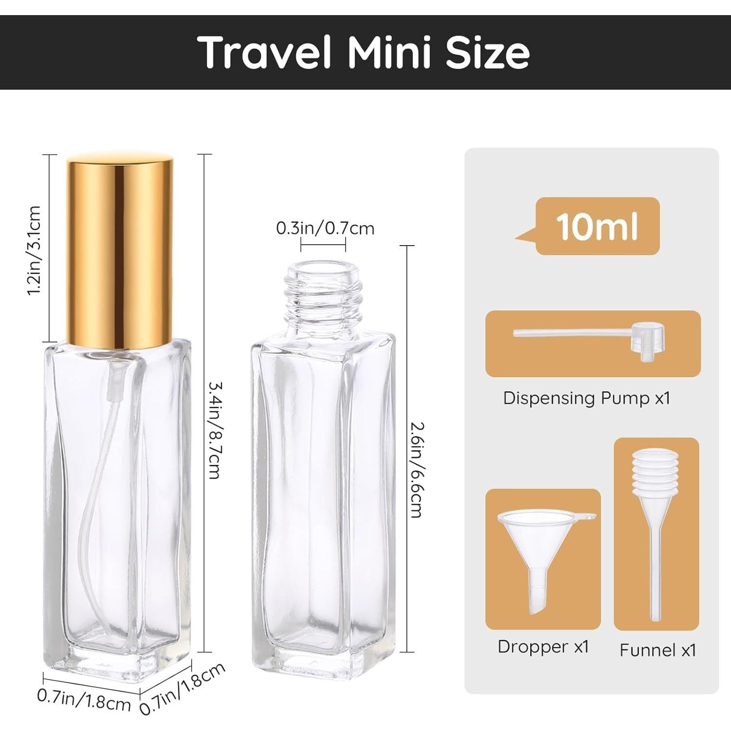 Set de 5 Botellas de Perfume Recargables Segbeauty 10 ml